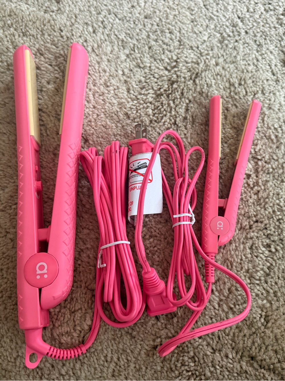 Amika Dual Mini + Maxi Styler Flat Iron Set Like New